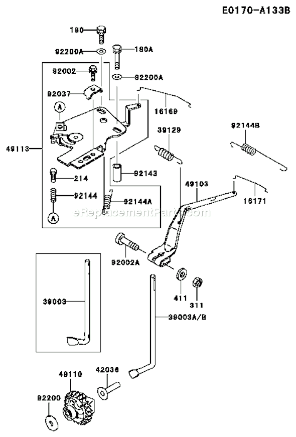 Kawasaki FD620D-AS12 4 Stroke Engine Page C Diagram