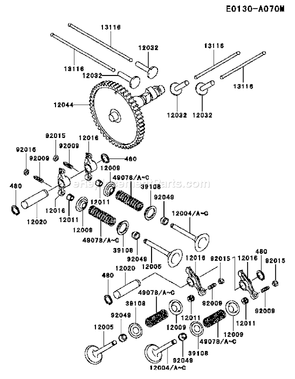 Kawasaki FD620D-AS17 4 Stroke Engine Page L Diagram