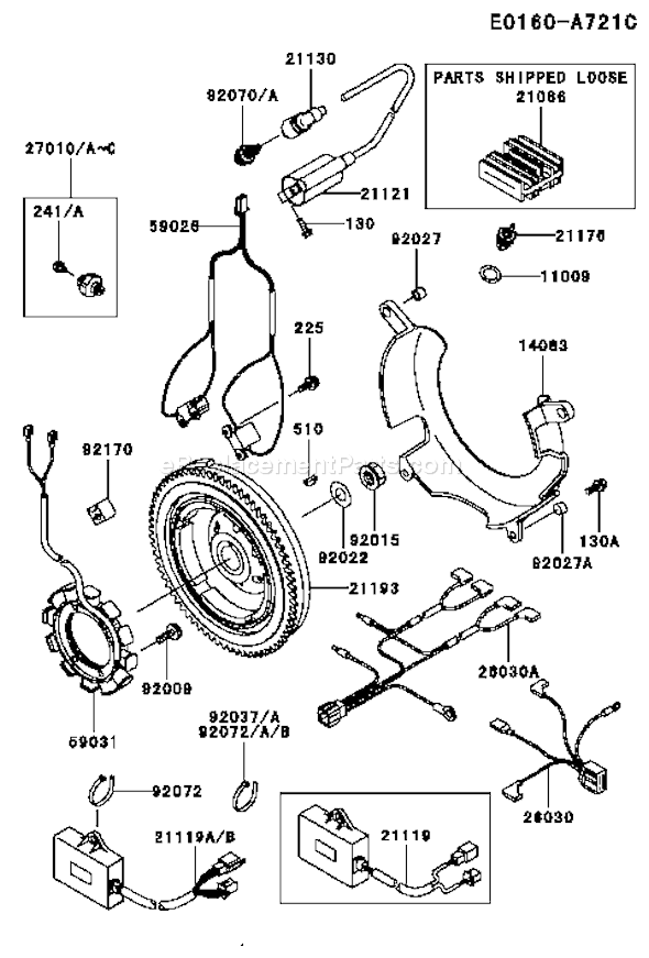 Kawasaki FD620D-AS17 4 Stroke Engine Page F Diagram