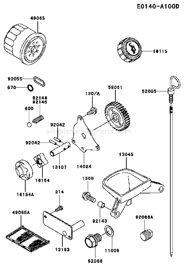 Kawasaki FD620D-AS17 4 Stroke Engine Page H Diagram