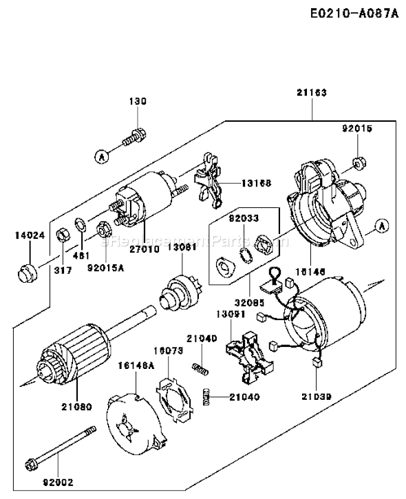 Kawasaki FD620D-BS20 4 Stroke Engine Page K Diagram