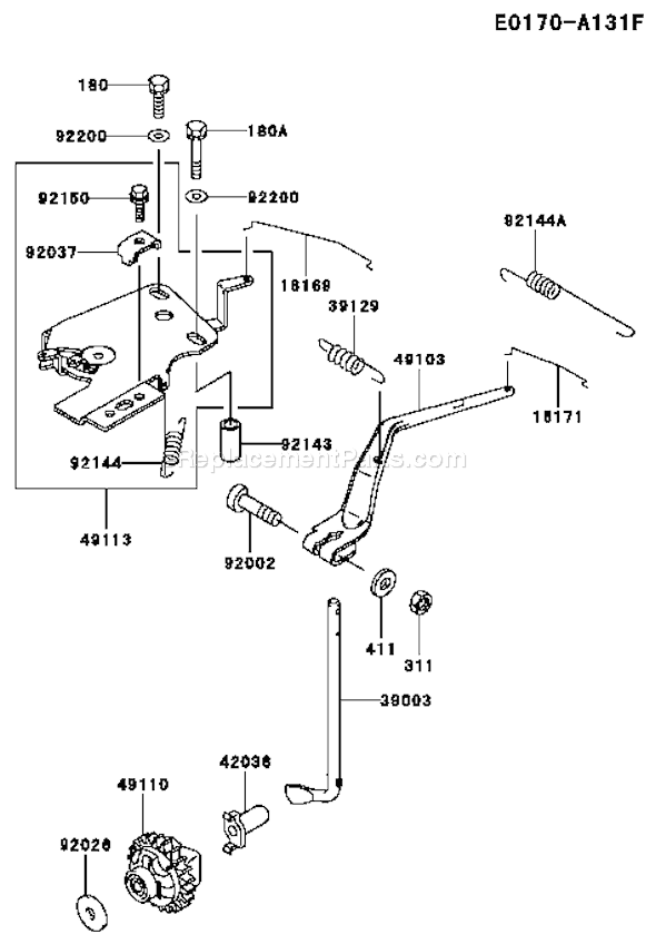 Kawasaki FD620D-BS20 4 Stroke Engine Page C Diagram