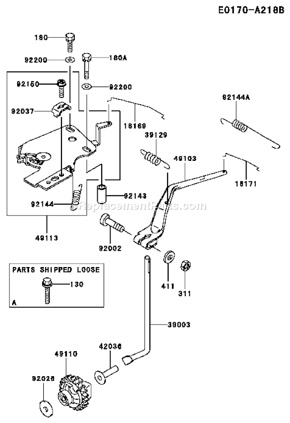 Kawasaki FD620D-CS17 4 Stroke Engine Page C Diagram
