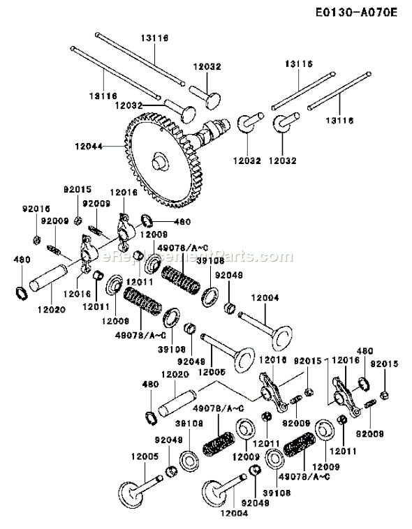 Kawasaki FD620D-DS20 4 Stroke Engine Page L Diagram