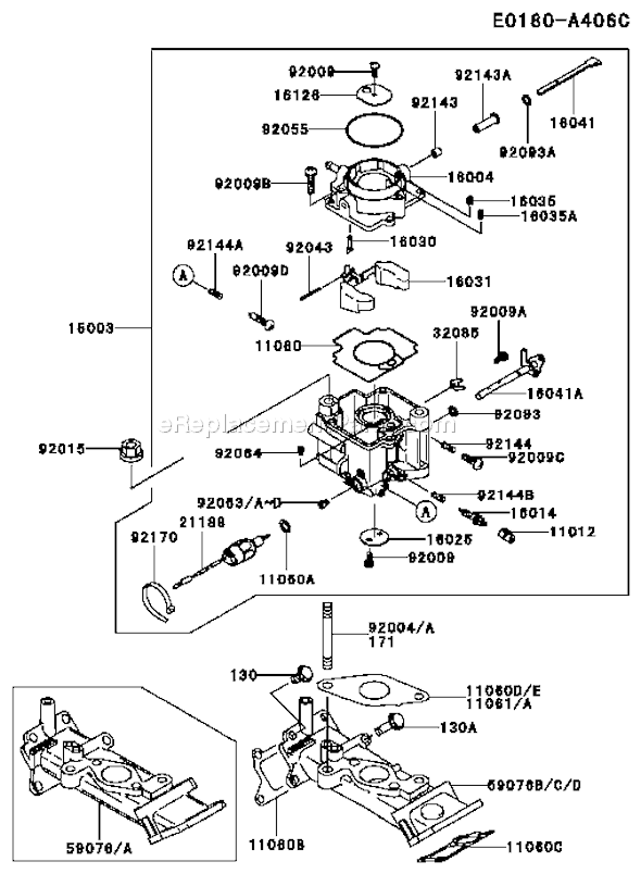 Kawasaki FD620D-ES13 4 Stroke Engine Page B Diagram