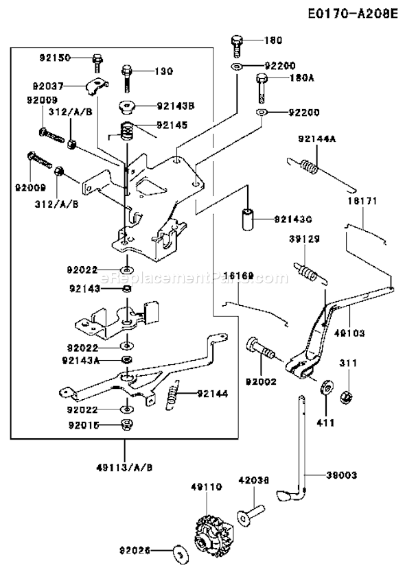 Kawasaki FD620D-FS12 4 Stroke Engine Page C Diagram