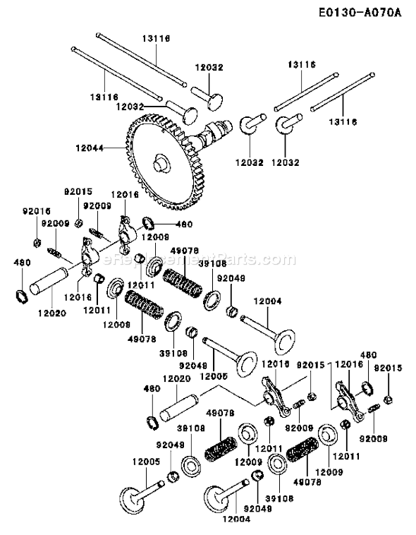 Kawasaki FD620D-FS17 4 Stroke Engine Page K Diagram