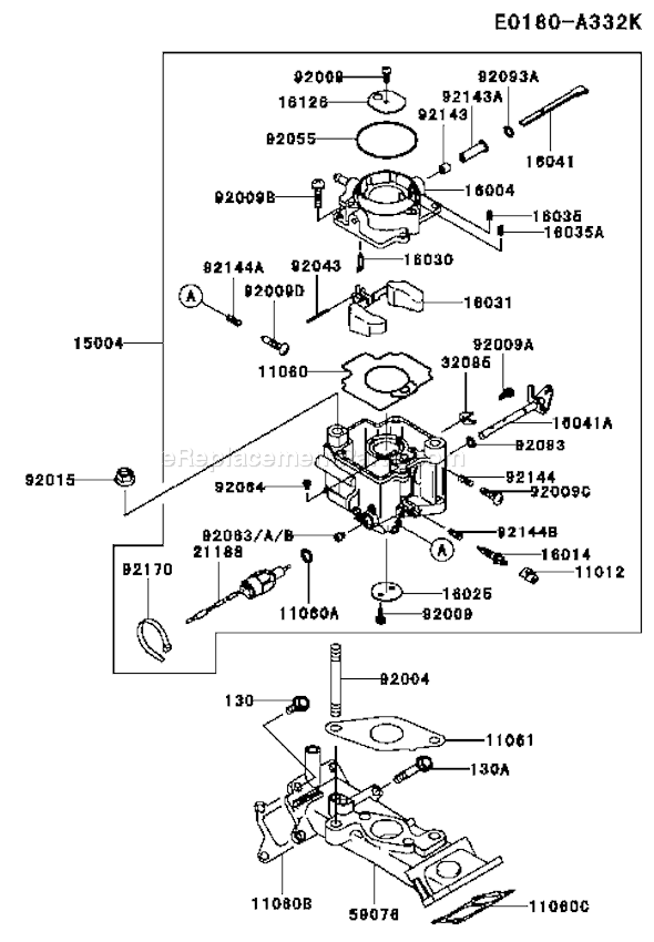 Kawasaki FD620D-FS17 4 Stroke Engine Page B Diagram