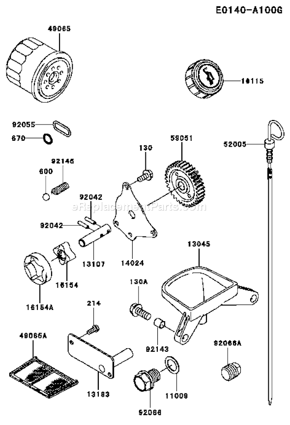 Kawasaki FD620D-FS17 4 Stroke Engine Page H Diagram