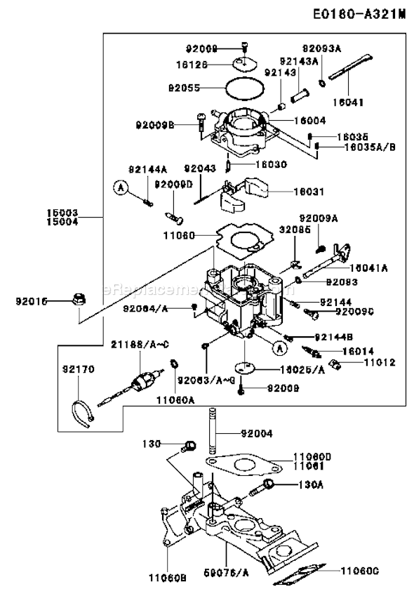 Kawasaki FD620D-FS19 4 Stroke Engine Page B Diagram