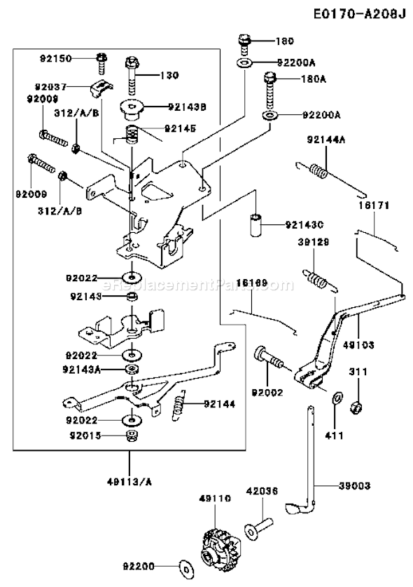 Kawasaki FD620D-FS19 4 Stroke Engine Page C Diagram