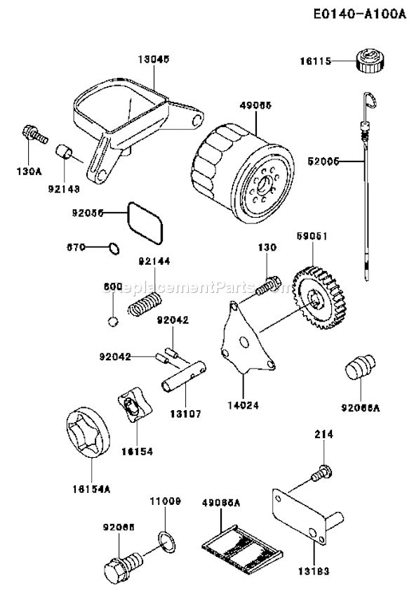 Kawasaki FD661D-AS05 4 Stroke Engine Page I Diagram