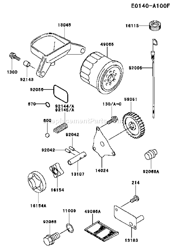 Kawasaki FD661D-CS02 4 Stroke Engine Page I Diagram