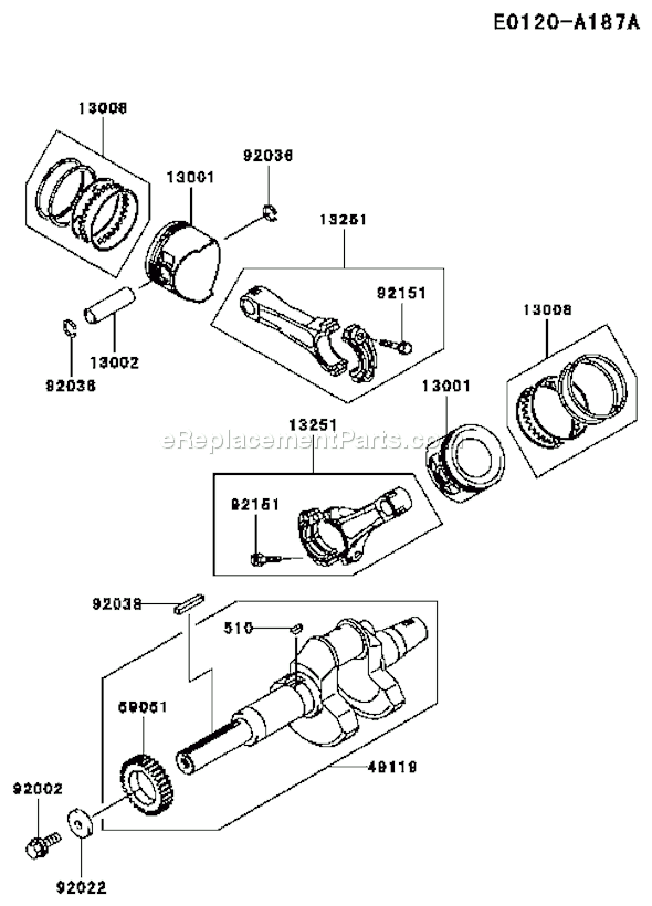 Kawasaki FD671D-AS00 4 Stroke Engine Page J Diagram
