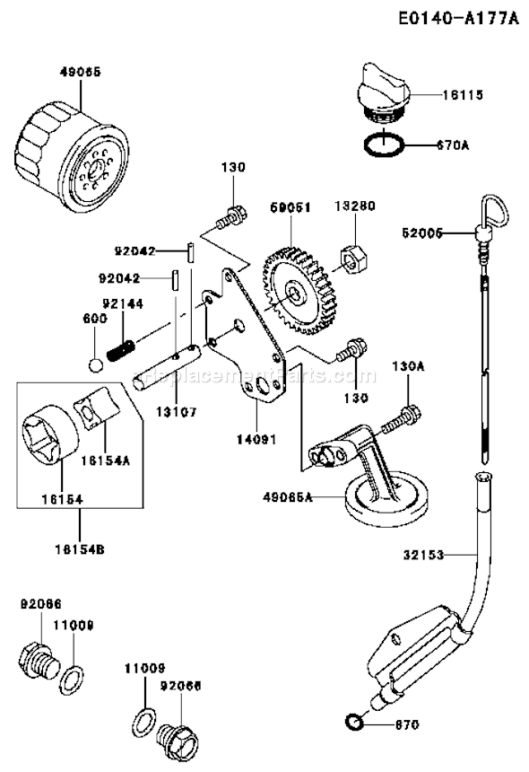 Kawasaki FD671D-AS01 4 Stroke Engine Page I Diagram