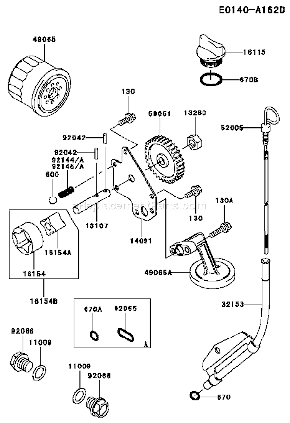 Kawasaki FD750D-CS03 4 Stroke Engine Page H Diagram