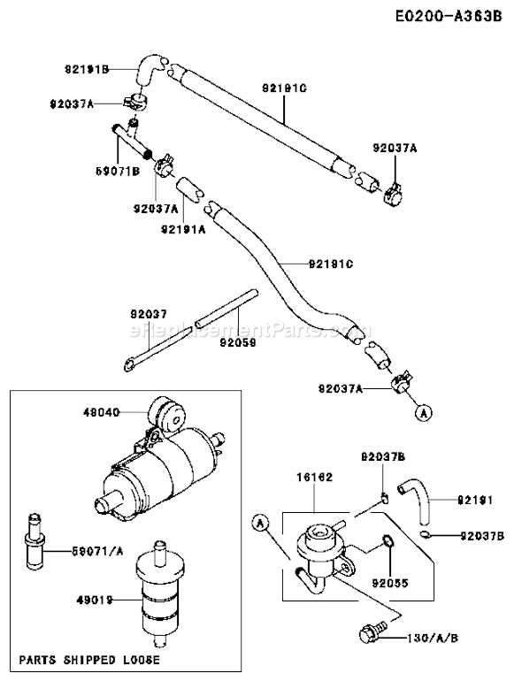 Kawasaki FD791D-BS00 4 Stroke Engine Page F Diagram
