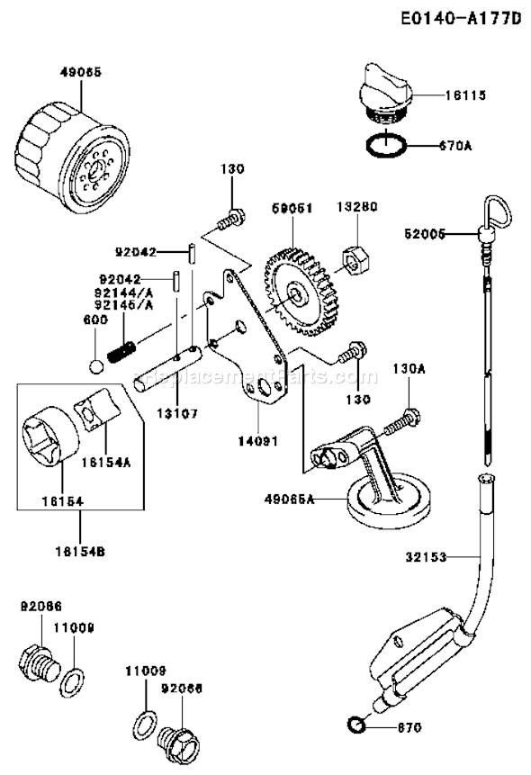 Kawasaki FD791D-BS04 4 Stroke Engine Page H Diagram