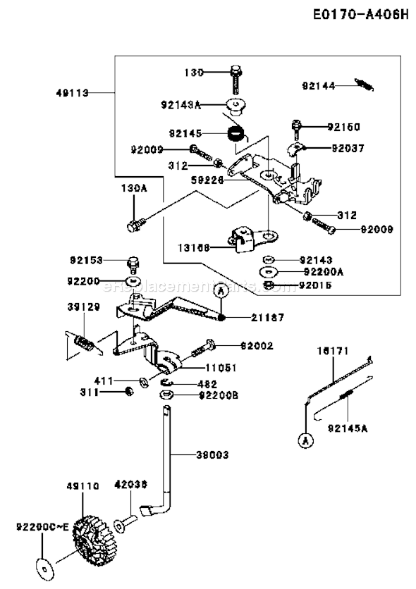 Kawasaki FD791D-BS06 4 Stroke Engine Page B Diagram
