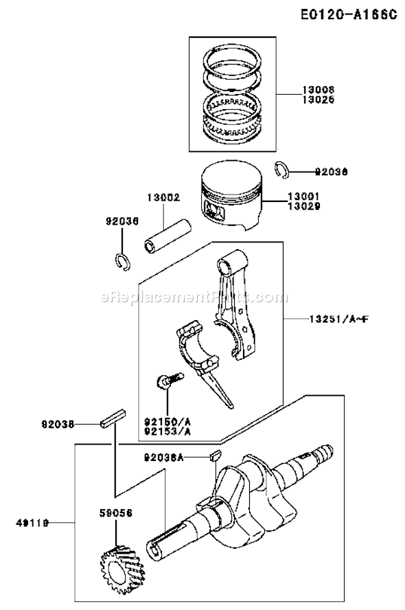 Kawasaki FE120D-KS02 4 Stroke Engine Page I Diagram