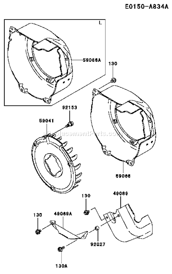 Kawasaki FE120D-MS02 Fe120d-Ms02 4 Stroke Engine Fe120d Cooling-Equipment Diagram