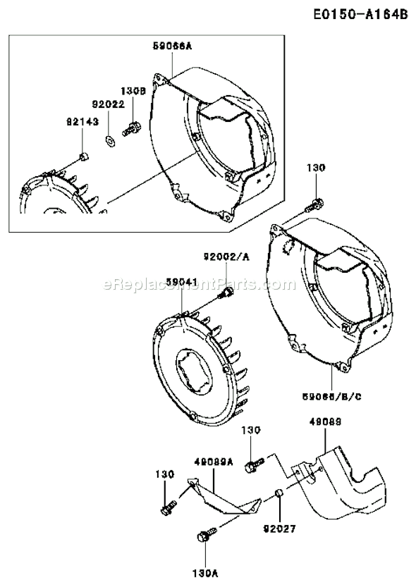 Kawasaki FE120G-BS00 4 Stroke Engine Page D Diagram