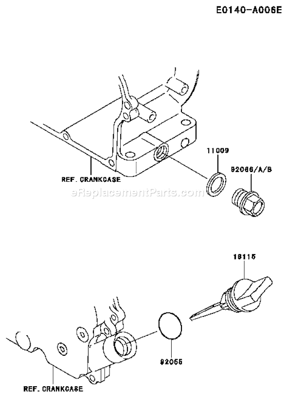 Kawasaki FE120G-NS00 Fe120g-Ns00 4 Stroke Engine Fe120g Lubrication-Equipment Diagram