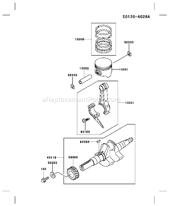 Kawasaki FE170D-AS02 4 Stroke Engine Page J Diagram