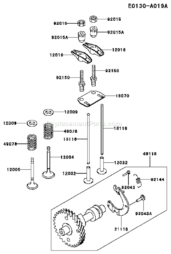 Kawasaki FE170D-AS02 4 Stroke Engine Page L Diagram