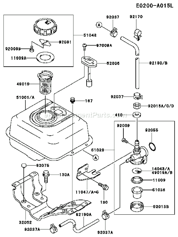 Kawasaki FE170D-CS00 4 Stroke Engine Page G Diagram