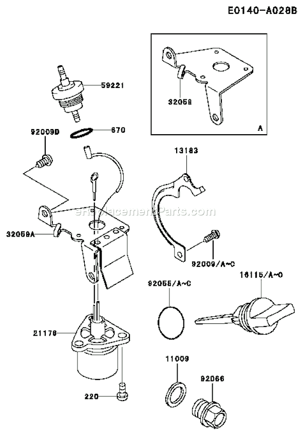 Kawasaki FE170D-CS00 4 Stroke Engine Page I Diagram