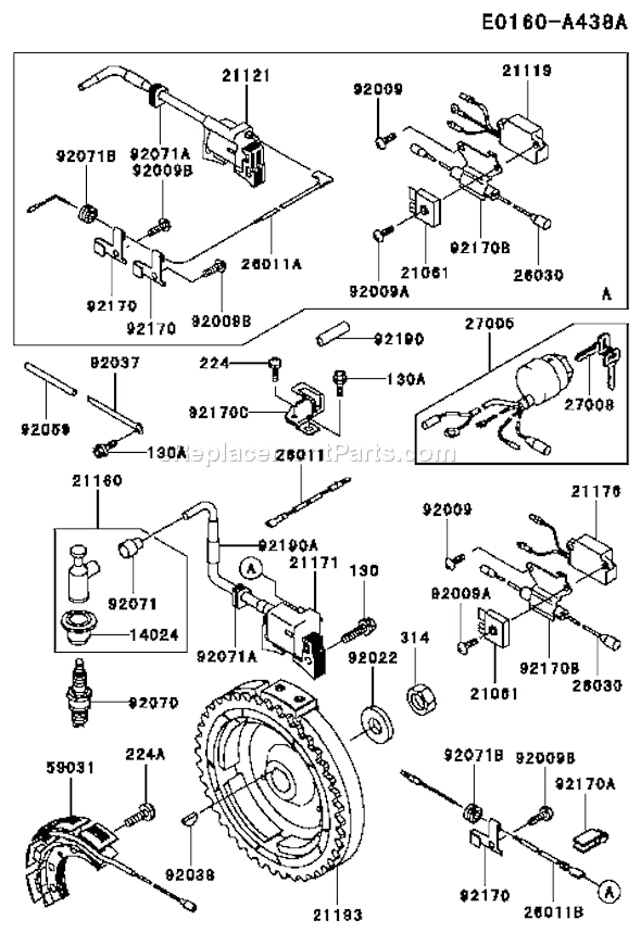 Kawasaki FE250D-AS01 4 Stroke Engine Page F Diagram