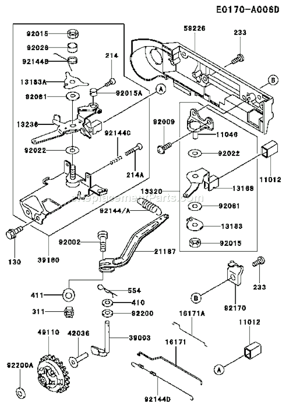 Kawasaki FE250D-BS01 4 Stroke Engine Page C Diagram