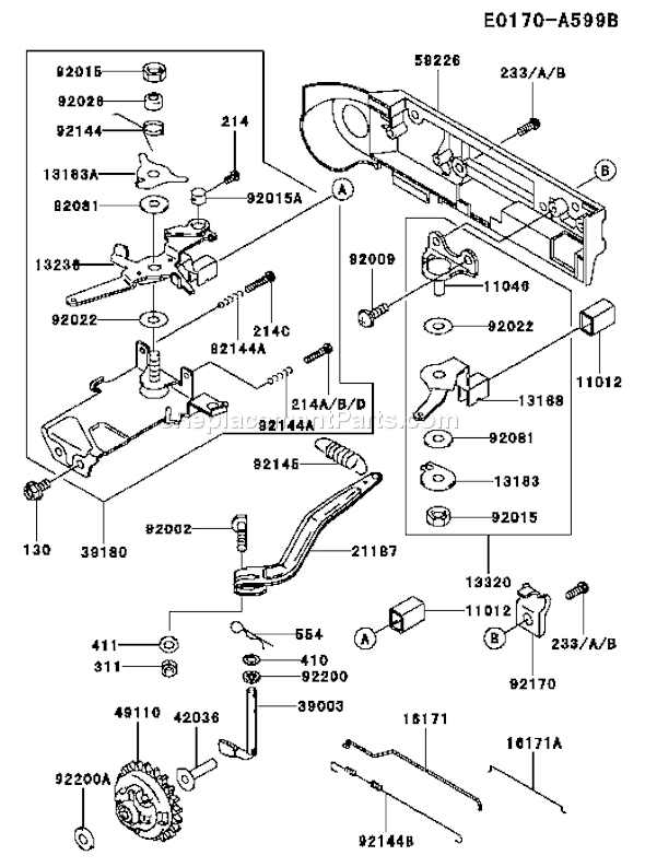 Kawasaki FE290D-DS20 4 Stroke Engine Page C Diagram