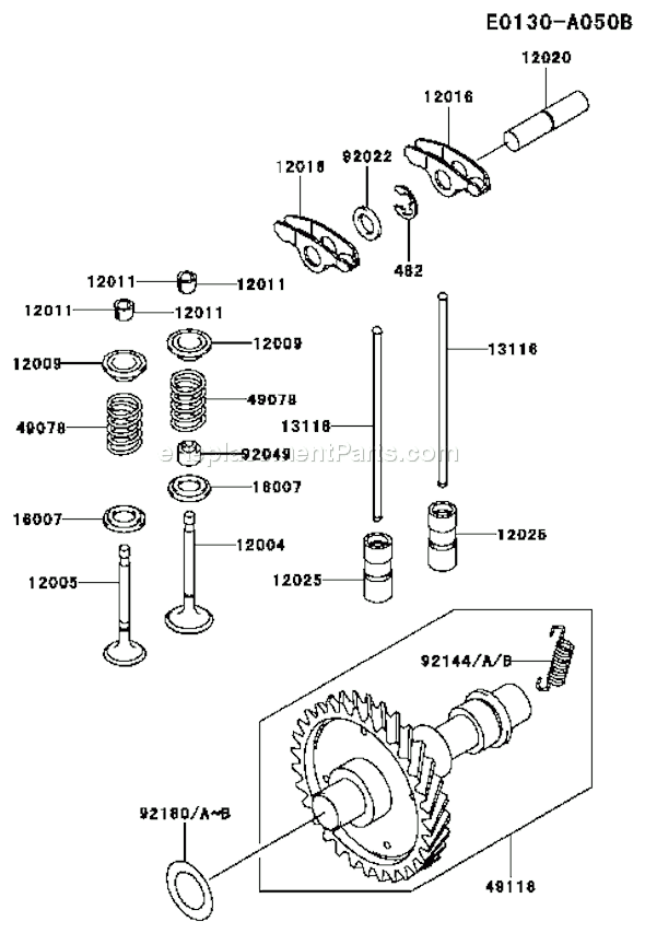 Kawasaki FE350D-BS01 Fe350d-Bs01 4 Stroke Engine Fe350d Starter Diagram