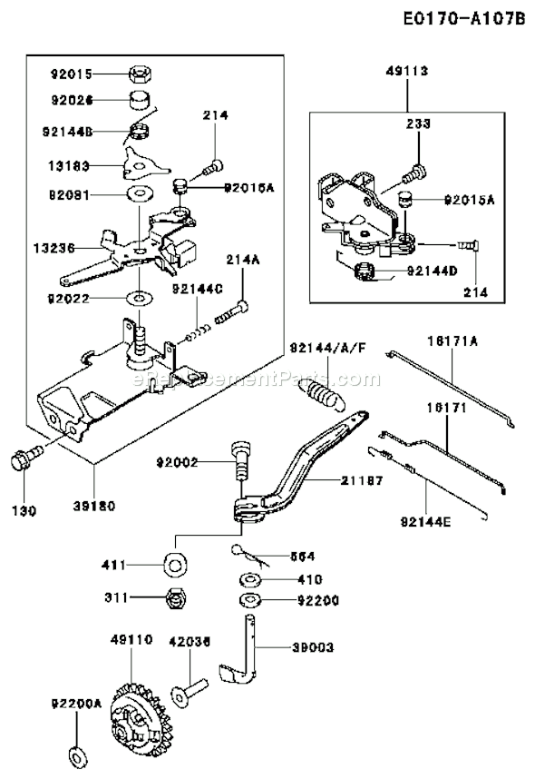 Kawasaki FE350D-BS05 4 Stroke Engine Page C Diagram