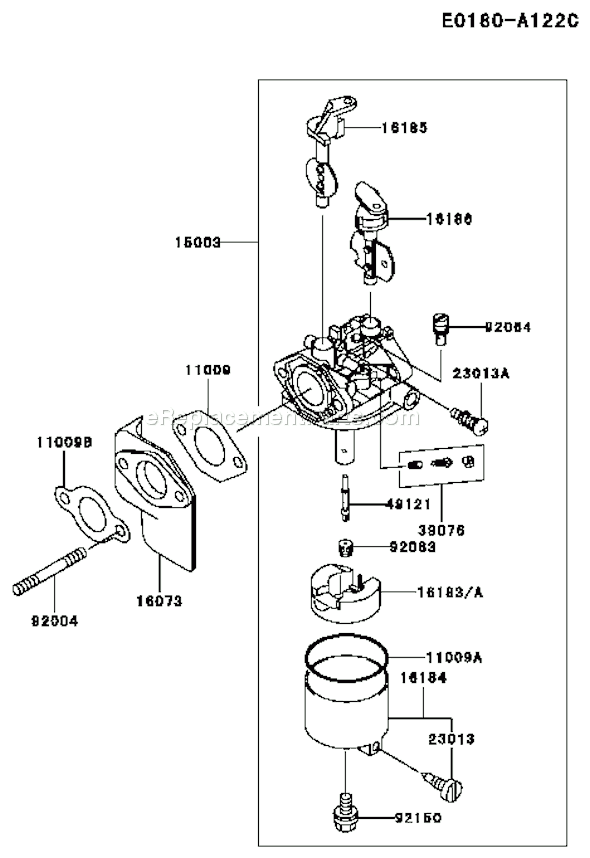 Kawasaki FE350D-CS05 4 Stroke Engine Page B Diagram