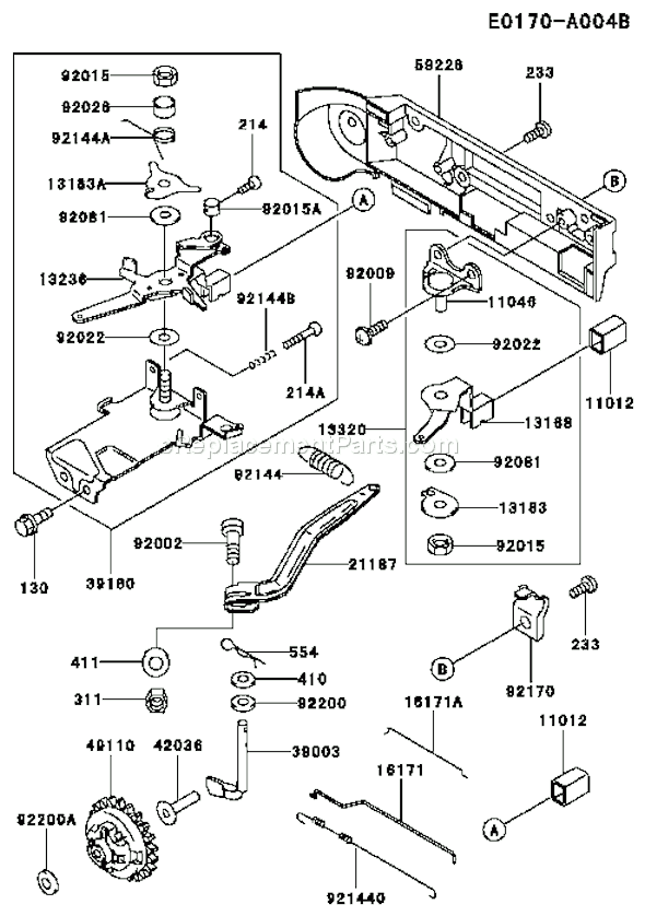 Kawasaki FE350G-AA50 4 Stroke Engine Page C Diagram