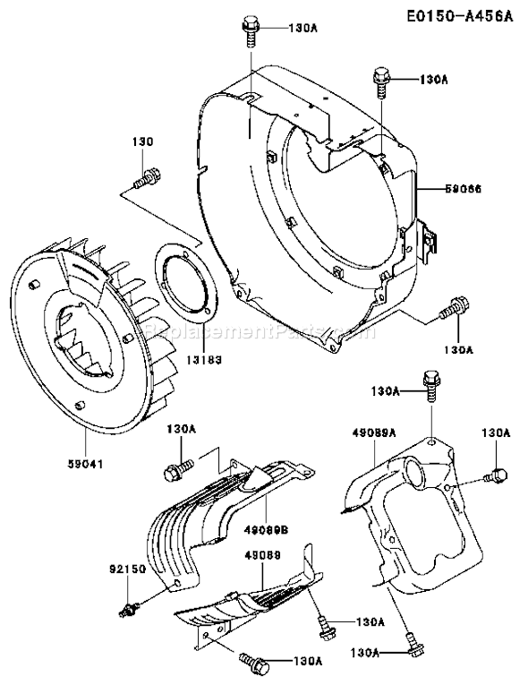 Kawasaki FE400D-AS00 4 Stroke Engine Page D Diagram