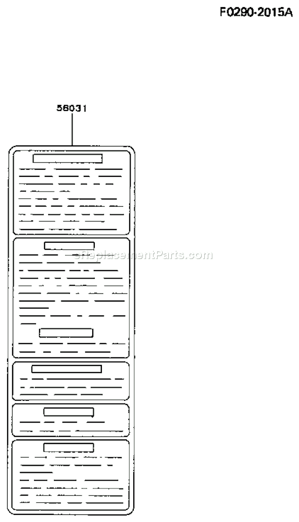 Kawasaki FG300D-DS05 4 Stroke Engine Page H Diagram