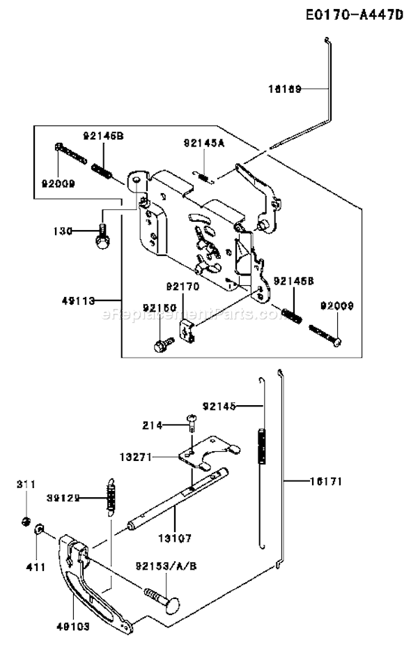 Kawasaki FH381V-AS12 4 Stroke Engine Page C Diagram