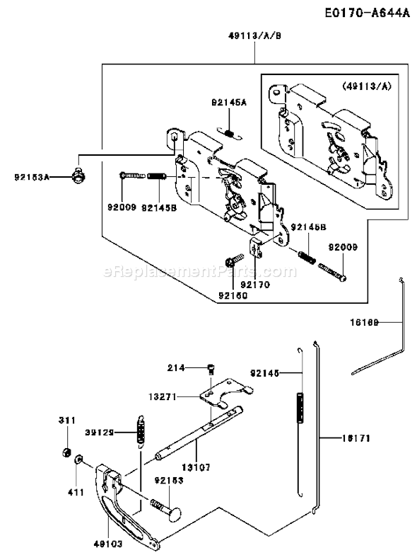 Kawasaki FH381V-AS51 4 Stroke Engine Page C Diagram