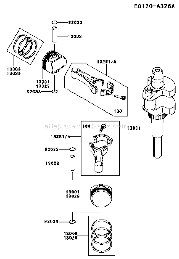 Kawasaki FH381V-AW00 4 Stroke Engine Page J Diagram