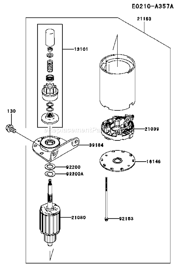 Kawasaki FH381V-AW00 4 Stroke Engine Page K Diagram