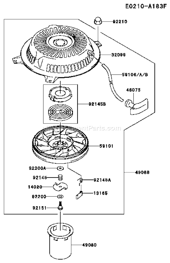 Kawasaki FH381V-BS21 4 Stroke Engine Page K Diagram