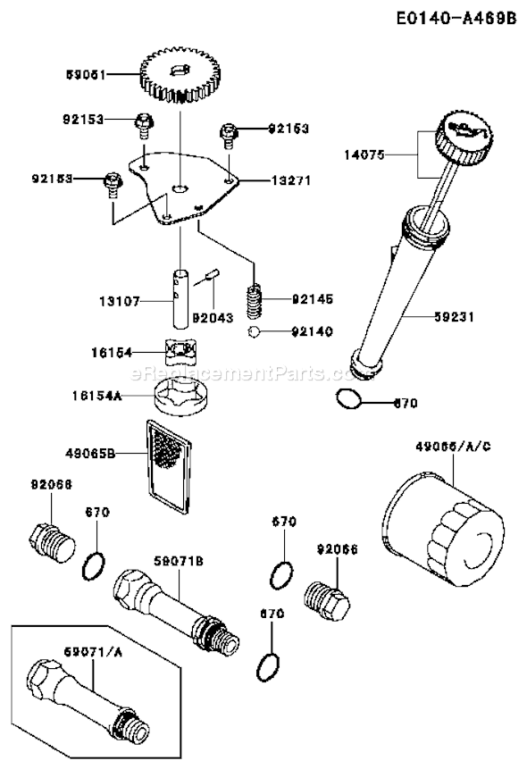 Kawasaki FH381V-BS51 4 Stroke Engine Page I Diagram