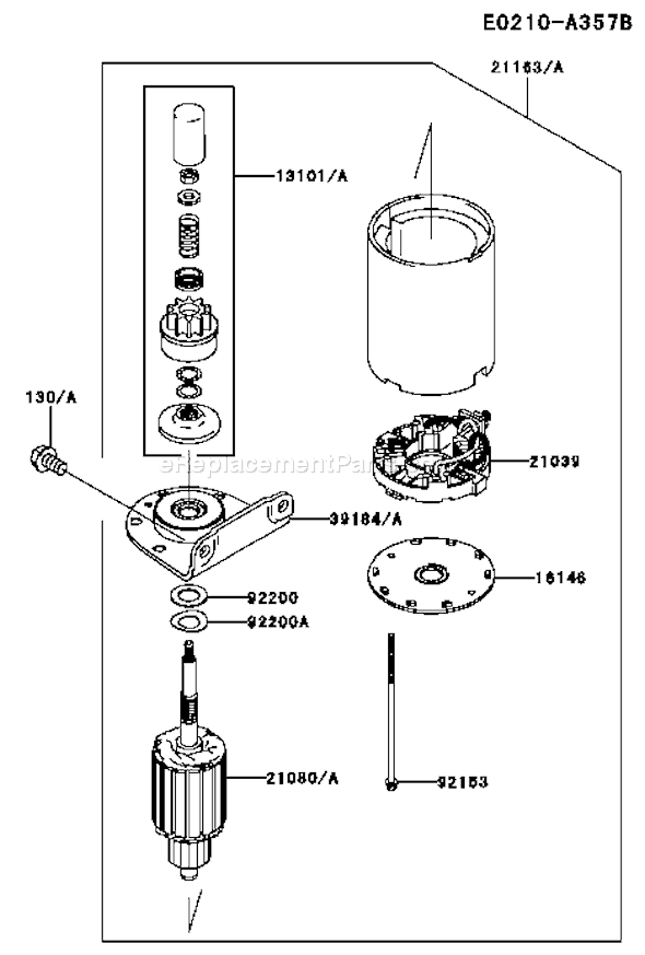 Kawasaki FH381V-CS20 4 Stroke Engine Page K Diagram