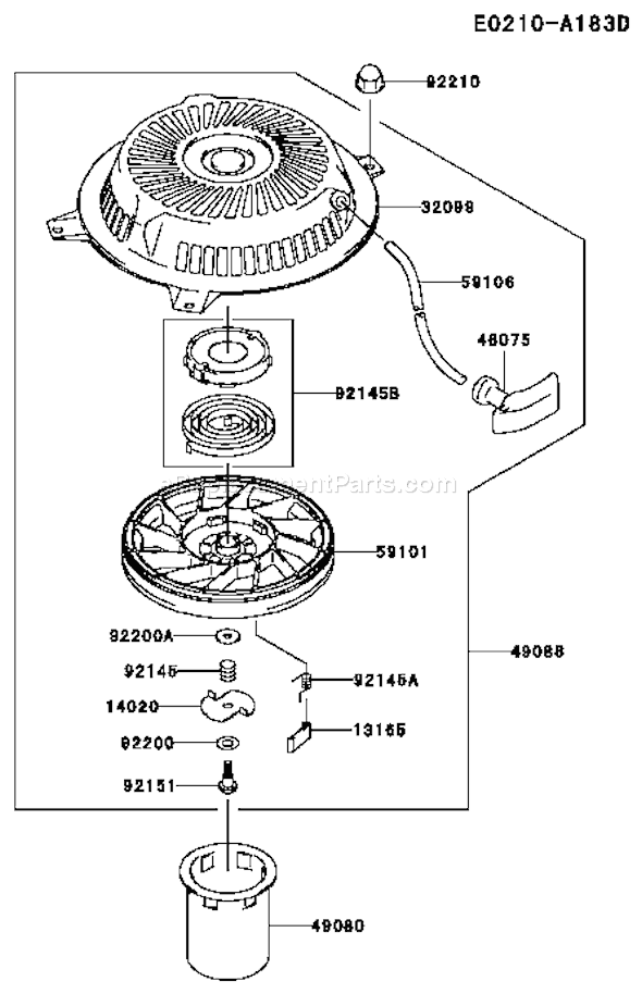 Kawasaki FH381V-CS21 4 Stroke Engine Page K Diagram
