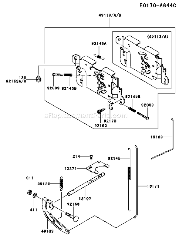 Kawasaki FH381V-CS21 4 Stroke Engine Page C Diagram