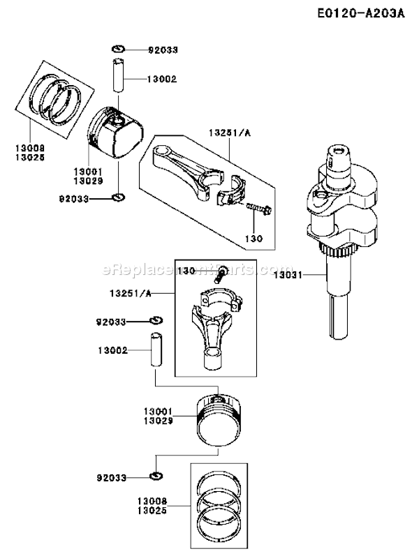 Kawasaki FH430V-AS06 4 Stroke Engine Page J Diagram